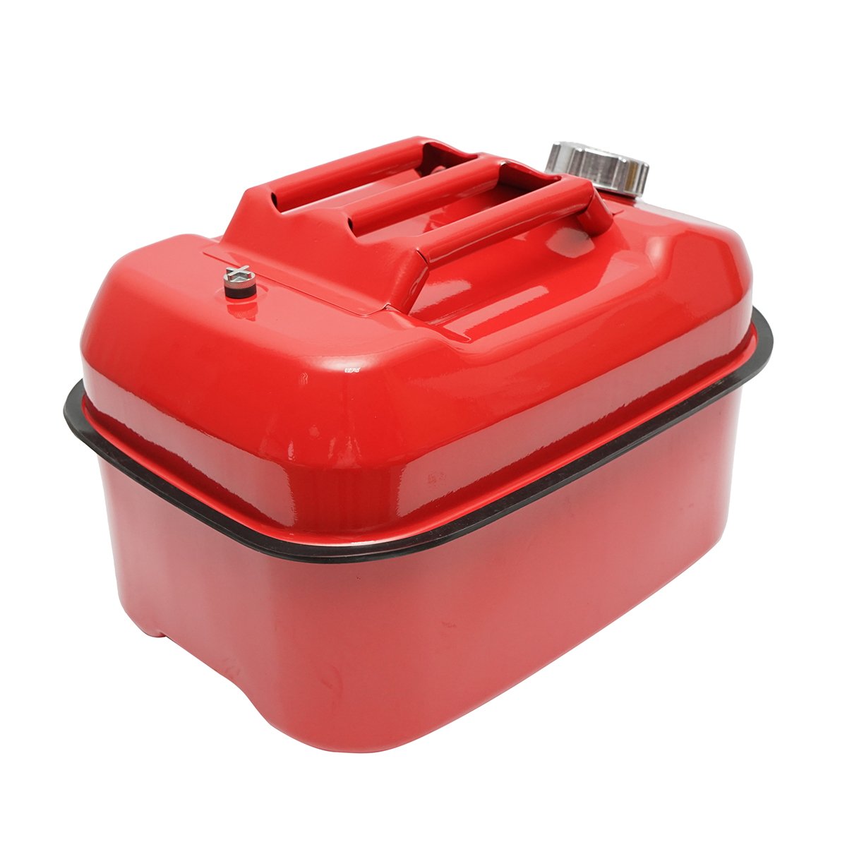 Canistra metal orizontala 20L cu furtun flexibil si dop insurubabil